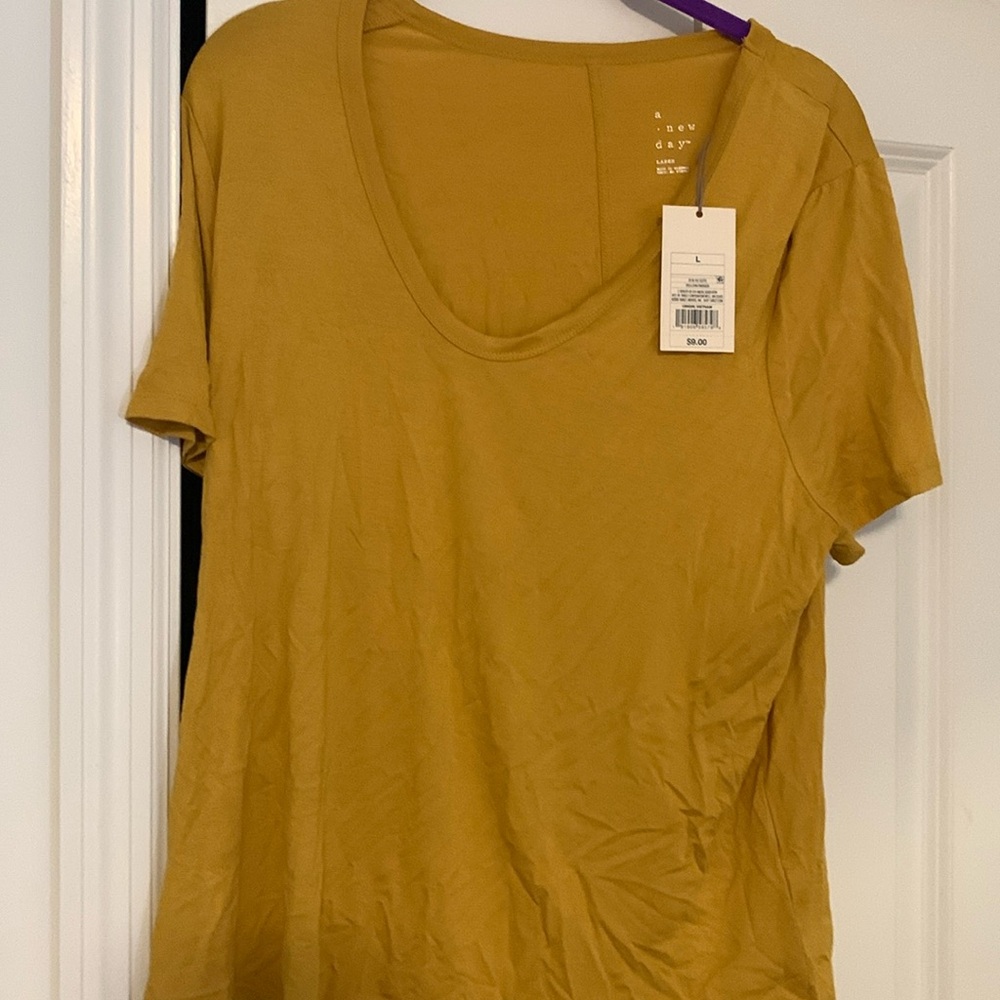 A New Day a bland of yellow and orange t-shirt